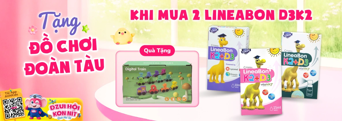 MUA 2 LINEABON D3K2 TẶNG ĐỒ CHƠI ĐOÀN TÀU T5